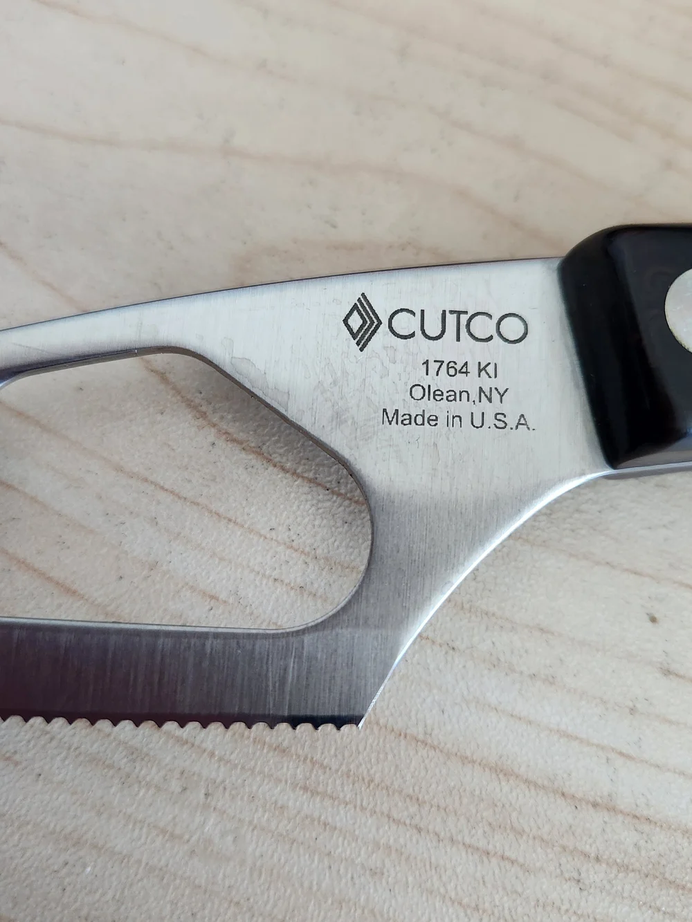 Cutco 1764 KI Serrated Cheese Knife Olean NY Made in USA Black 10.5
